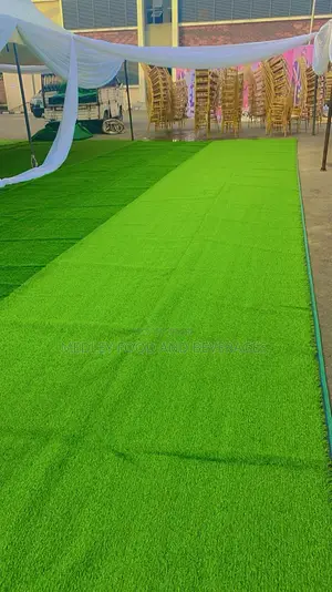 Green, Black Astroturf Rug