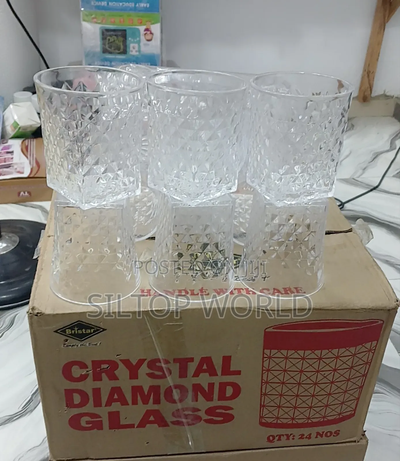 6pcs Crystal Diamond Acrylic Cups