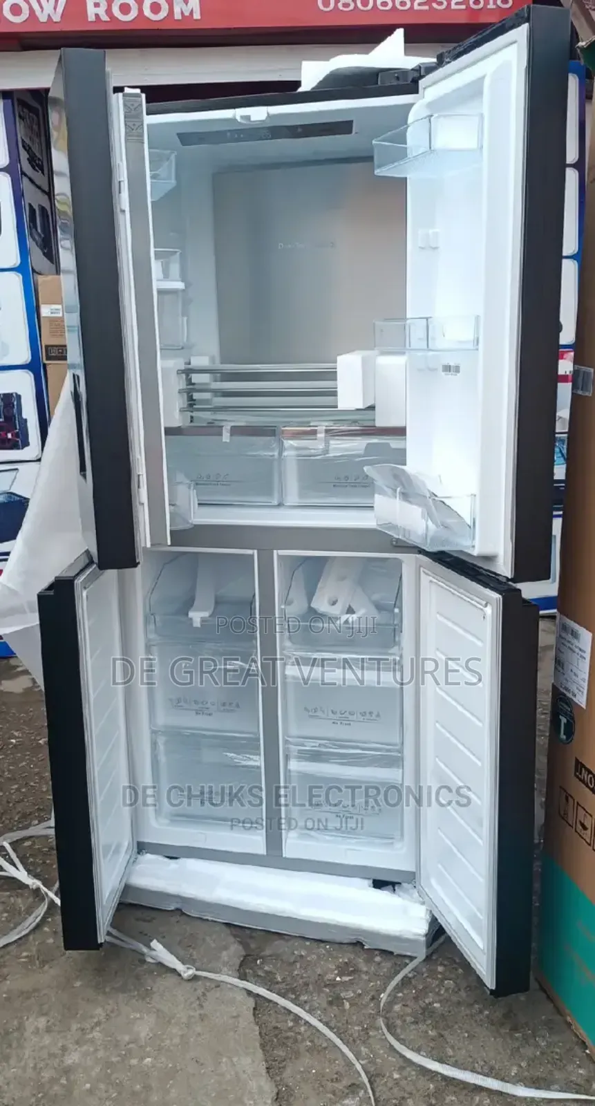 Brand New Phima 4doors Side-by-Side Refrigerator✓435litter✓