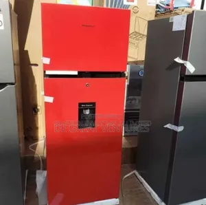 Brand New Hisense 205litter Double Door Fridge✓Dispenser✓Red
