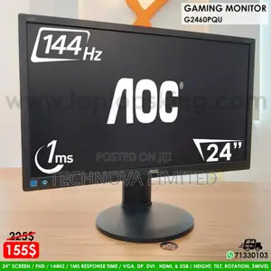 Aoc G2460pqu 24" 1ms Extreme Professional 144 Hz Gaming Led