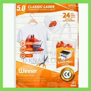 A4 20 Sheets Laser Light Transfer Paper Printable Vinly