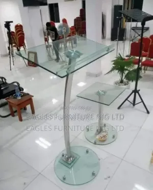 High Quality 2 In 1 Glass Church Pulpit