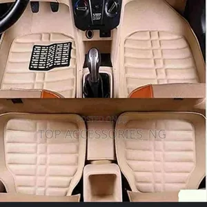 Cream Waterproof Leather Foot Mat
