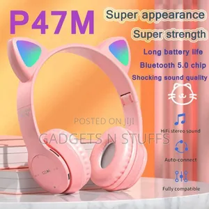 P47m Wireless Foldable Cat Ear Headphone