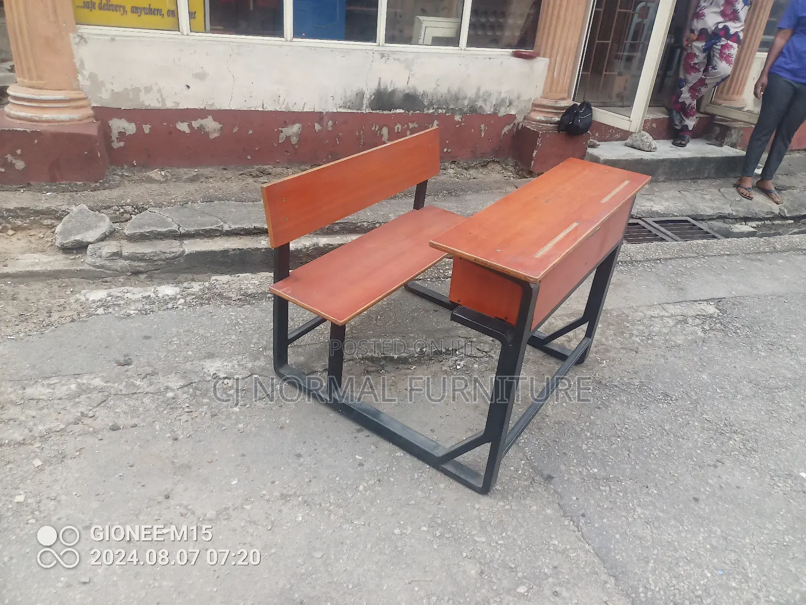 Double Locker School Desk