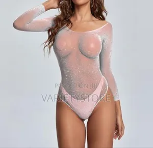 Black Crotchless Bodystockings Women Sexy Fishnet Bodysuit