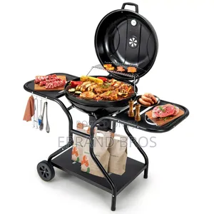 Towner, Black Orb Grill Pro With Side Tables