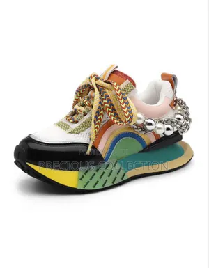 Ladies Fashion Bead Sneakers