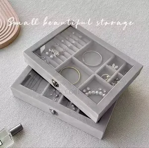 Velvet Glass Jewelry Display Organizer