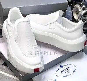 The All White Angelica Prada Milano Italian Sneakers