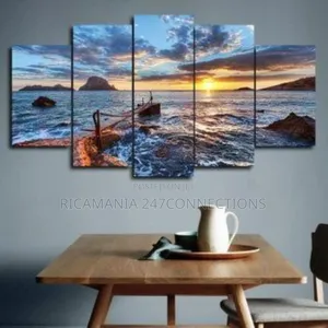 5 Panels Abstract Canvas Print