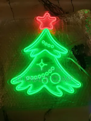 Neon Christmas Tree for Wall