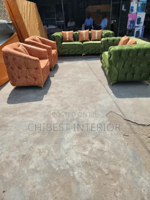 Lemon and Gold Velvet Set of Chair.