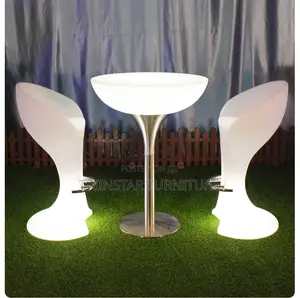 New Modern RGB Led Bar Table and Chairs