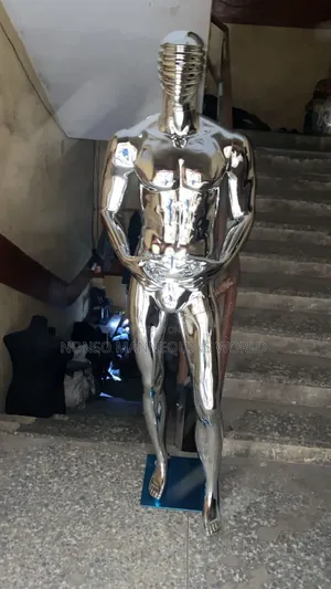 Spider Face Silver Chrome Mannequin Male