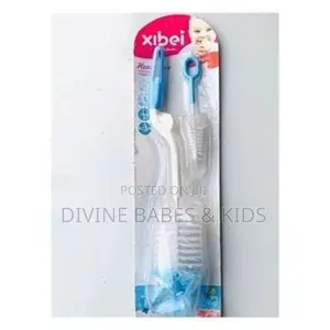 2 in 1 Brush Baby Bottle Cleaner-Green,Blue and Pink