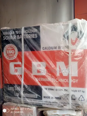 GBM 12v 220ah Tubular Battery Very Long Lasting .
