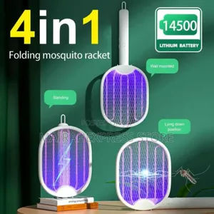 USB Rechargeable Mosquito Racket Insect Killer With UV Light