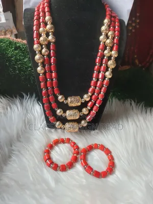 Beaded Necklace 3 Layers Long