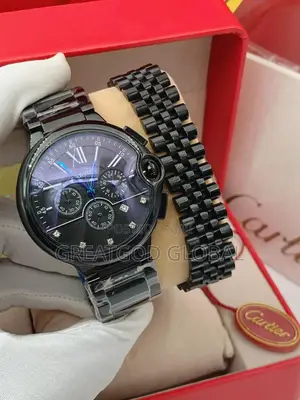Cartier Wristwatch Chain and Chain Bangle Black