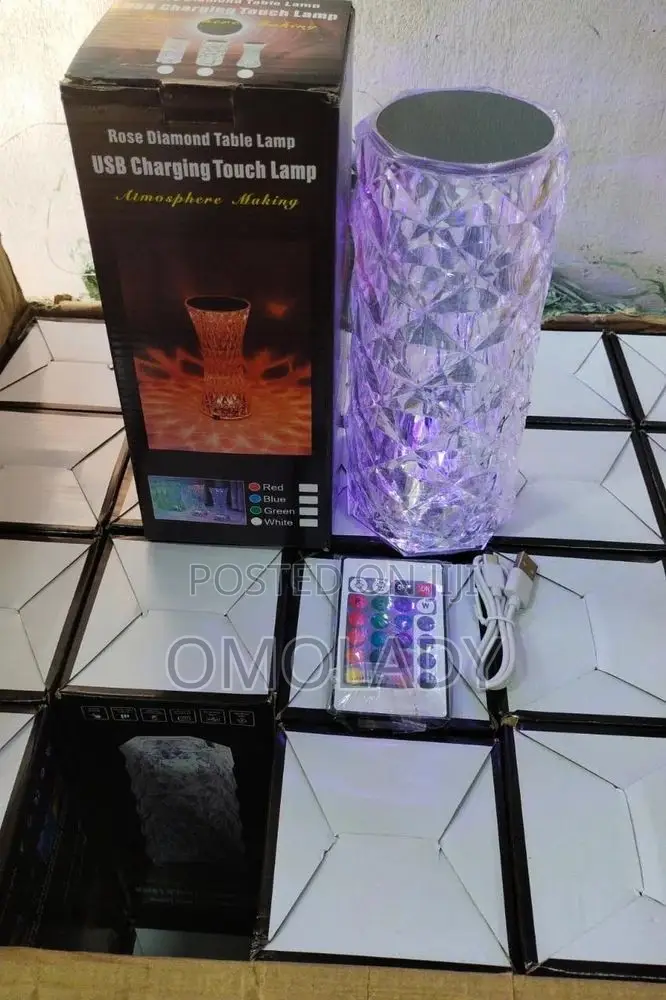 Crystal Table Lamp With Remote Control