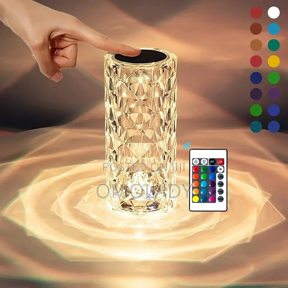 Crystal Table Lamp With Remote Control