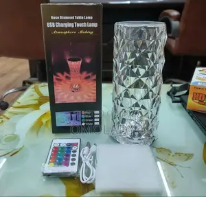 Crystal Table Lamp With Remote Control