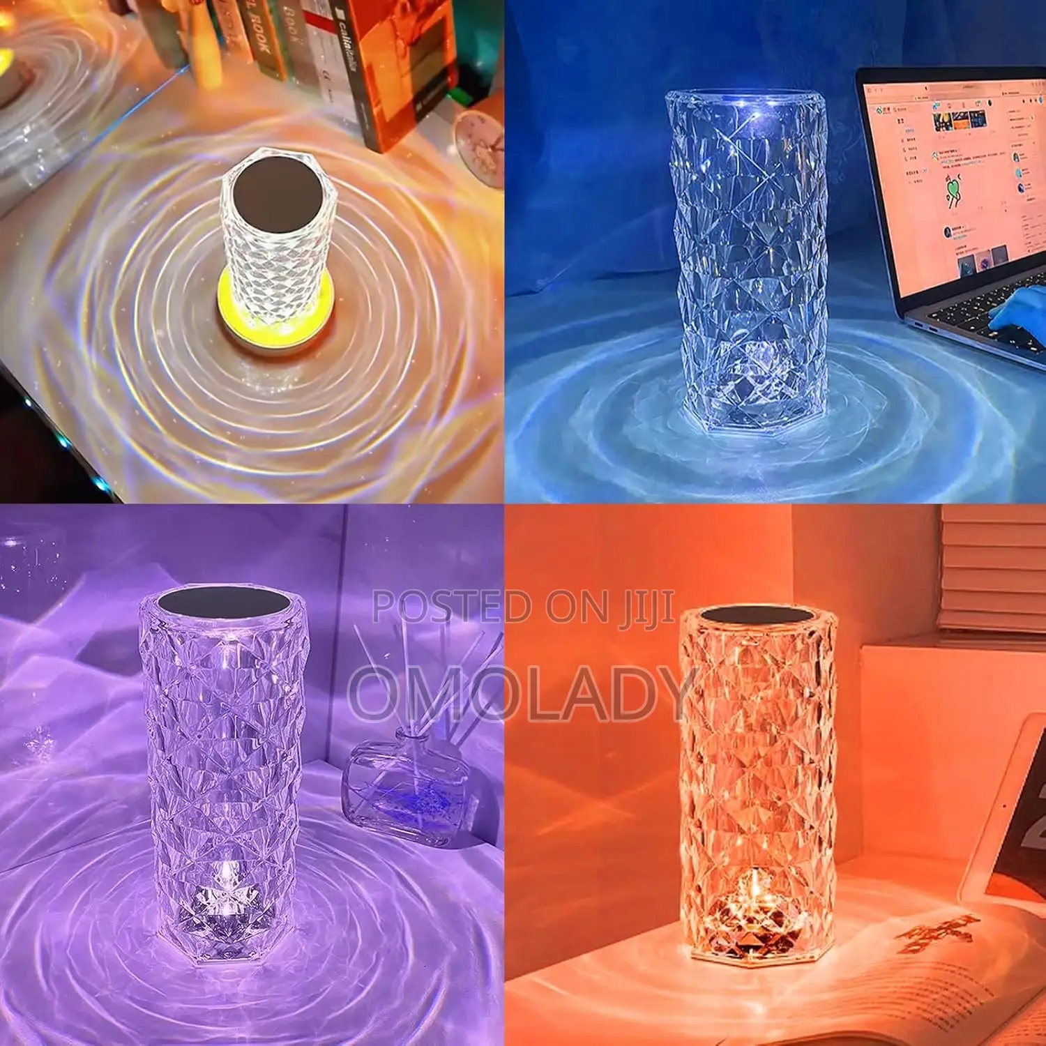 Crystal Table Lamp With Remote Control
