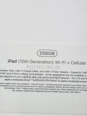 New Apple iPad 10.2 (2021) 256 GB Blue