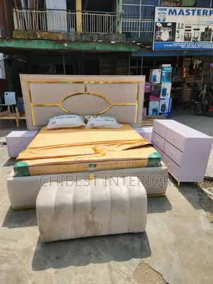Padded Six by Six Bed Frame Made With HDF Plywood