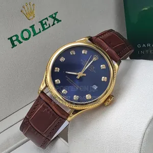 Oyster Perpetual Brown Leather Watch