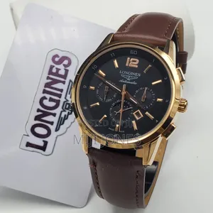 Longines Day Date Leather Watch