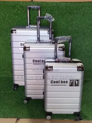 Original Set of 3 Aluminum Luggage Traveling Box