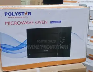 20 Liters Polystar Built-in Microwave, Black Color
