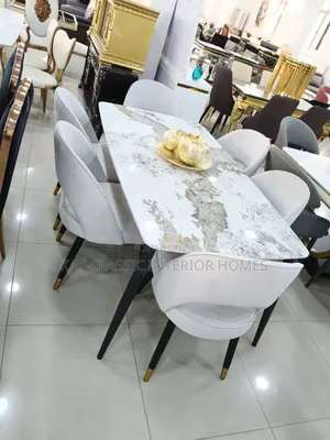 Dining  Table With Chairs Marble Top