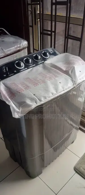 7kg Washing Machine Twin Top, Wash and Spin, Gray Color.