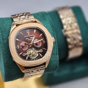 PATEK Day Date Year Watch Brown Dial
