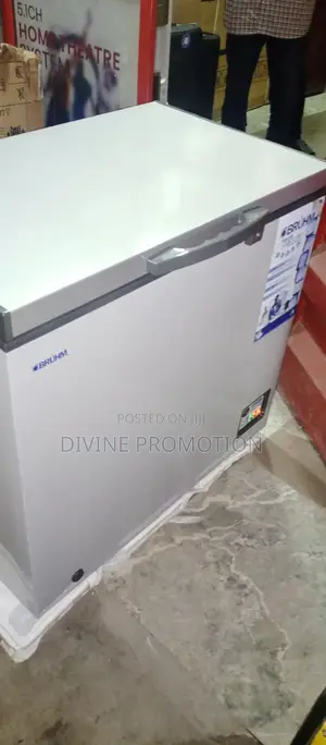 210 Liters Bruhm Chest Freezer, Silver Color,