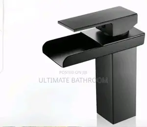 Black Open Mouth Waterfall Basin Mixer Tap