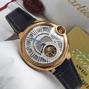 Cartier Ballon Bleu Black Leather Watch