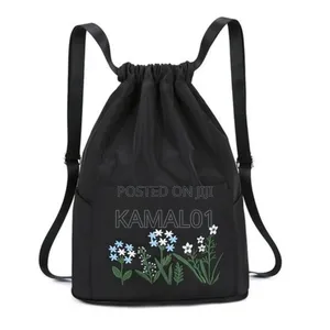 Women's Drawstring Backpack Foldable Soft Backbag