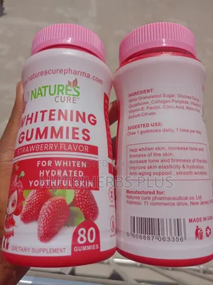 Natures Cure Whitening Gummies Increase Skin Tone Firmness