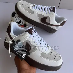 Brown and White Sneakers