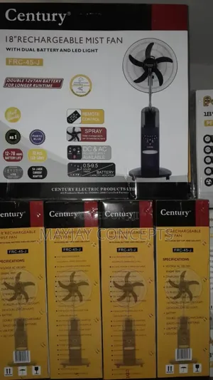 18" Century AC/DC Mist Fan With Double Battery-Upto 2 Days