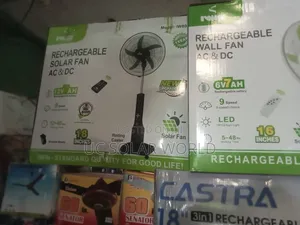 Iwin 18'' Inches Rechargeable Solar Fan