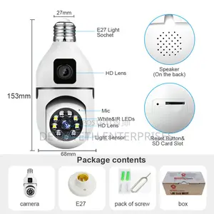 Dual Lens PTZ Bulb Auto Tracking Camera
