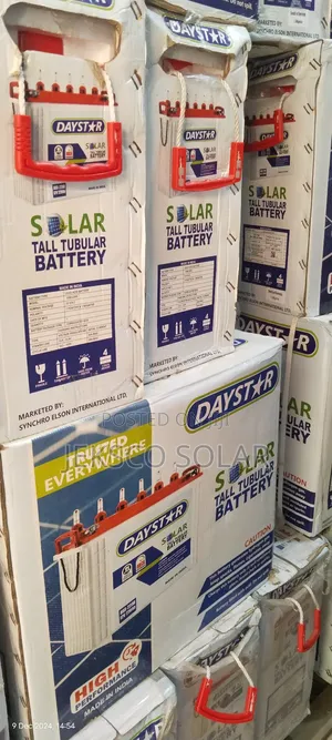 Daystar Solar Tubular Battery 220ah, 12v.