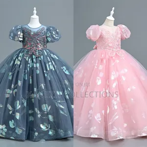 Puff Sleeve Applique Dress (8-12yrs)