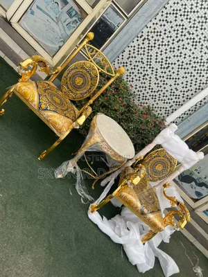 Royal King and Queen Chairs Plus Table
